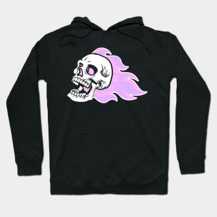 Flaming Pink Skull Hoodie